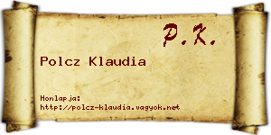 Polcz Klaudia névjegykártya